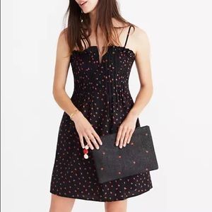 Madewell Pintuck Cami Dress in Fresh Strawberries